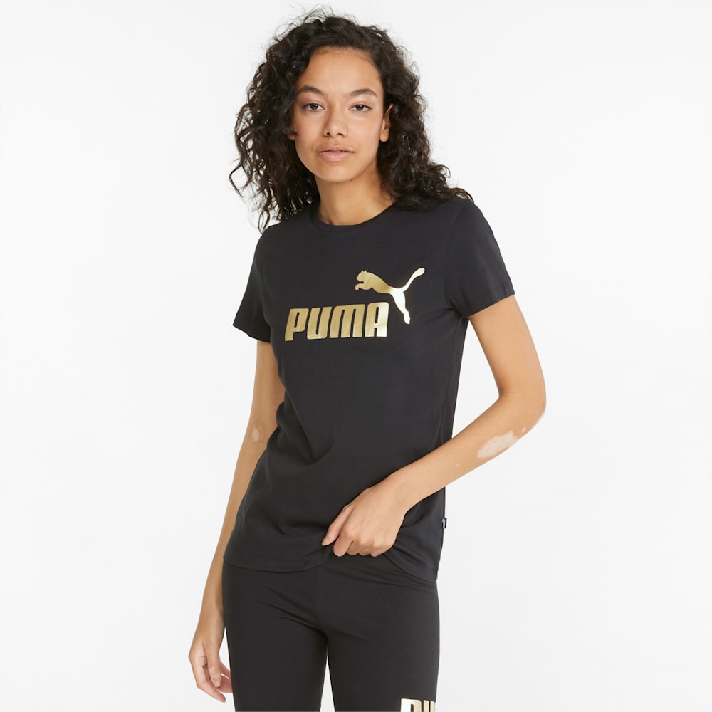 Essentials Metallic Logo Tee Women